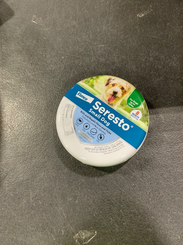 Photo 1 of Seresto Small Dog Vet-Recommended Flea & Tick Treatment & Prevention Collar for Dogs Under 18 lbs. | 8 Months Protection