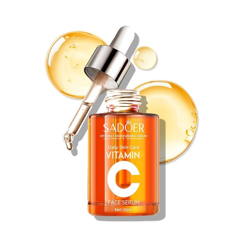 Photo 1 of 5X Vitamin C Korea Serum for Face 30ML,SADOER Hydrating Face Essence,Hyaluronic Acid, Centella For Dull Facial Skin,Uneven Tone,Fine Lines,Pores, Dry Skin, Morning & Evening Skincare Women Gift
