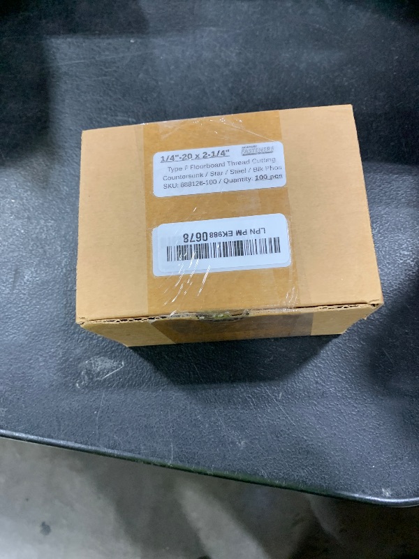 Photo 1 of 1/4-20 x 2 1/4'' Self-Tapping Trailer Deck Screws, Flat Head, Type F, Star Drive T-30, Steel Floorboard Thread Cutting Screws for Wood & Metal - 100 Pcs