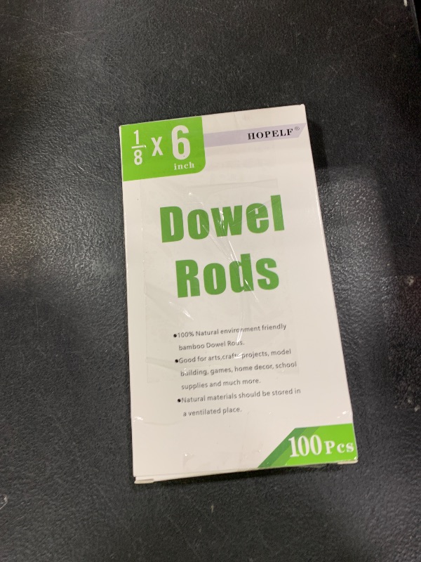 Photo 1 of HOPELF 100PCS Dowel Rods Wood Sticks Wooden Dowel Rods - 1/8 x 6 Inch Bamboo Sticks - for Crafts?Hardwood Dowel Rod Assortment?Wooden Rod Sticks Doweling Rods? Cake Dowels and DIYers.