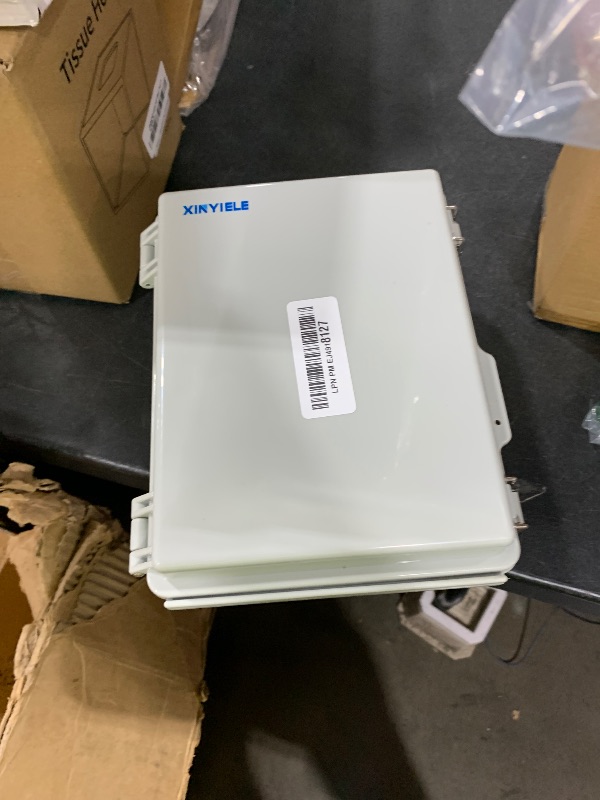 Photo 1 of XINYIELE Waterproof Outdoor Project ABS Plastic Junction Box IP67 Weatherproof Dustproof Enclosure with Hinged Cover, Mounting Plate,Wall Brackets for Power Project (8.7"X6.7"X4.5")