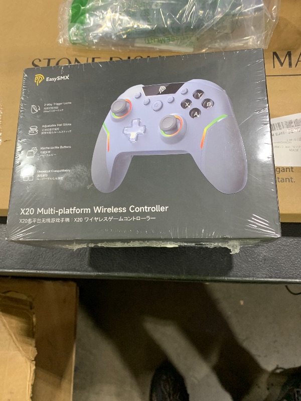 Photo 1 of EasySMX X20 Wireless Gaming Controller with RGB Backlit, 2-Stage Hall Effect Stick, 1000Hz Polling Rate, 6-Axis Gyro on Multi-Platform, Mech Buttons- Compatible with PC/Switch/Steam/Android