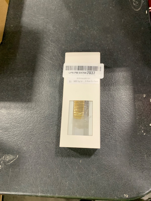 Photo 1 of SHMIOU English Talking Watch for Women for Senior Blind Visually Impaired Golden Bracelet Expansion Watchband Analog Voice with Alarm Date Output