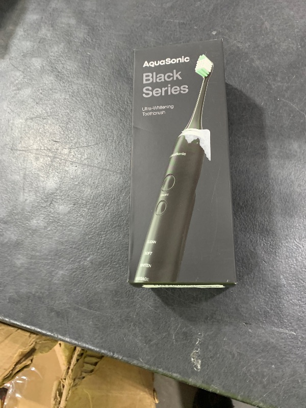 Photo 1 of Aquasonic Black Series Ultra Whitening Toothbrush – ADA Accepted Electric Toothbrush- 8 Brush Heads & Travel Case – 40,000 VPM Electric Motor & Wireless Charging - 4 Modes w Smart Timer