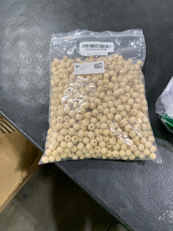 Photo 1 of 1000pcs 10mm Wood Beads Unfinished Natural Wooden Spacer Beads Round Ball Wood Loose Beads for DIY Craft Jewelry Bracelet Necklace Making