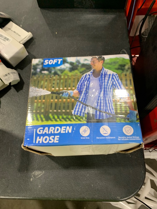 Photo 1 of Toolasin Garden Hose 50ft, Non-Expanding, Lightweight, Leak-Proof Metal interface, No-Knots, Portable, Wear-Resistant, Sturdy, Flexible, 3/4GHT, Water Hose for Yard, Garden