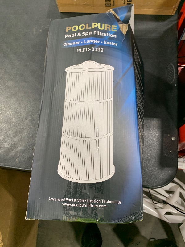 Photo 1 of POOLPURE C-8399 Spa Filter Compatible with Caldera Utopia 73722, 1039607, Pleatco PCD100W, Unicel C-8399, Filbur FC-3965, Caldera 100, 100 Sq. Ft Filter Cartridge, 1Pack
