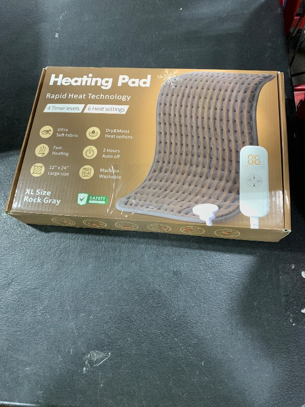 Photo 1 of Heating Pad for Back, Neck, Shoulder Pain & Cramps Relief, Electric Heating Pad with 6 Heat Settings, Auto-Off, Moist Dry Heat Options, Fathers Day for Dad Husband, Mens Gifts for Dad Husband Him