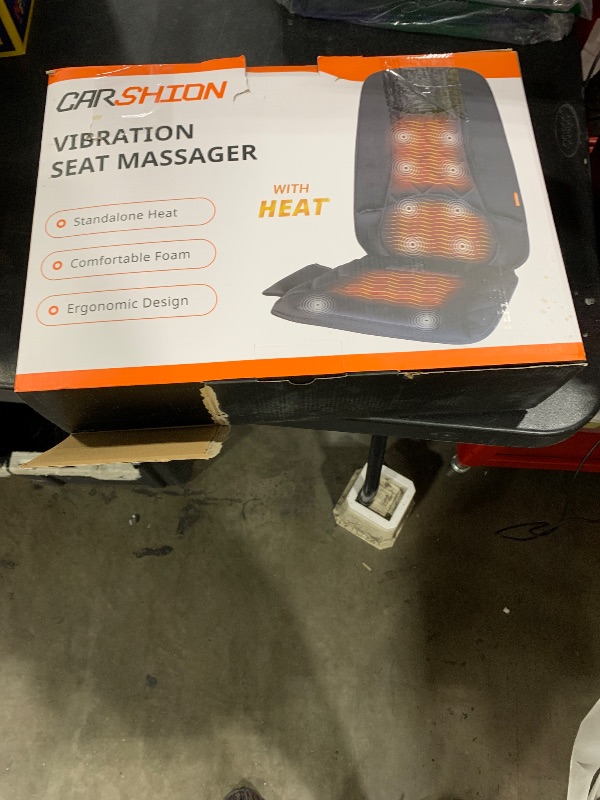 Photo 1 of CARSHION 10 Vibration Motors, Massage Seat Cushion with Heat,Back Massager for Chair Back Massager Heated Seat Cover Massage Chair Pad for Pain Relief Home Office Use