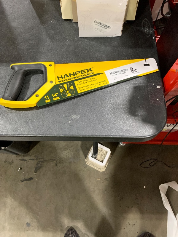 Photo 1 of Hanpex 14" Pro Hand Saw, 11 TPI Fine-Cut Handsaw - Sharp Manual Saw Idea for Cutting Wood, Sawing, Gardening, Trimming, Plastic Pipe, Drywall