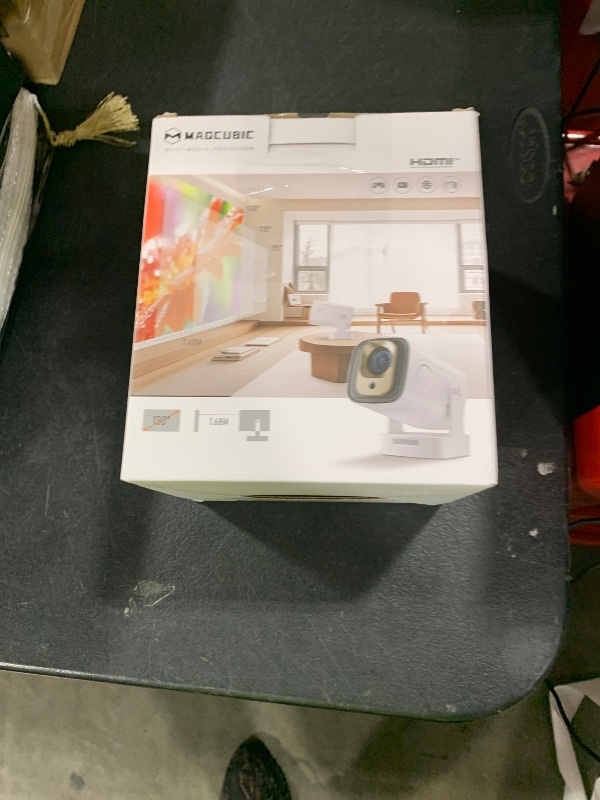 Photo 1 of ?Auto Focus&1080P?Magcubic Mini Smart Projector with 4K Support, Portable Projector with Wifi and Bluetooth, 5W Speaker, Built in Apps, Voice Control, Outdoor Movie Projector
