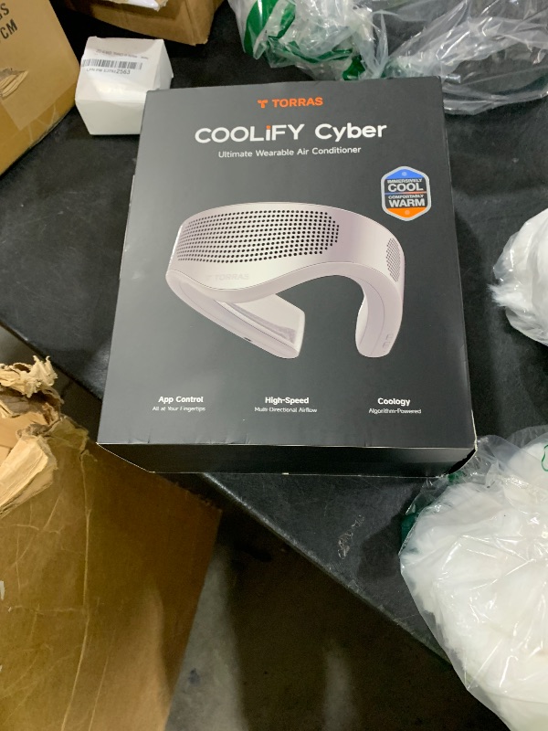 Photo 1 of TORRAS 2025 Top Al Neck Fan Air Conditioner Coolify Cyber, Portable Personal Neck Fans that Blow Cold Air?No.1 Dual-Coolest Wind & 720° Immersive Cooling?Rechargeable for Outdoor/Indoor. Gift for Dad