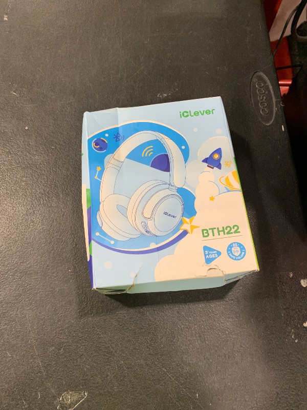 Photo 1 of iClever BTH22 Kids Bluetooth Headphones, 60H Play Time, USB C Fast Charging, Bluetooth 5.4, AUX Cord,Safe Volume 74/85 dBA,Toddler Headphones for iPad/Tablet/Travel/School, Blue