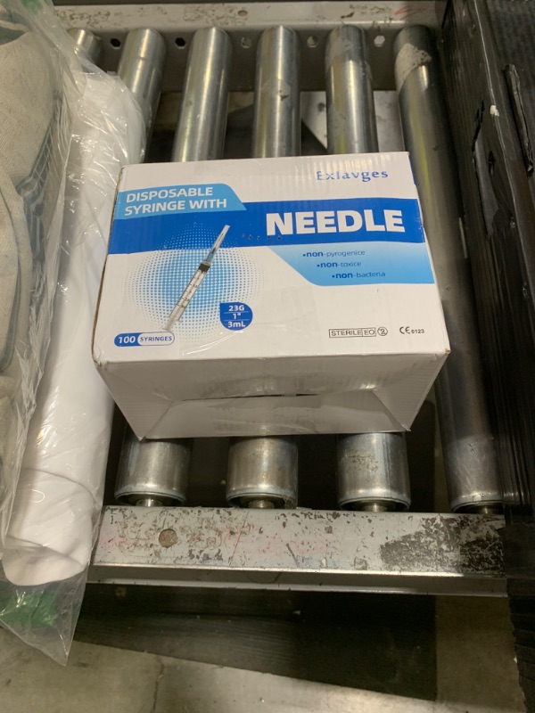 Photo 1 of 100 Pack Disposable 3ml/cc Lab Syringes with 23Ga 1 Inch Needle Luer Lock, Individually Sealed Packed