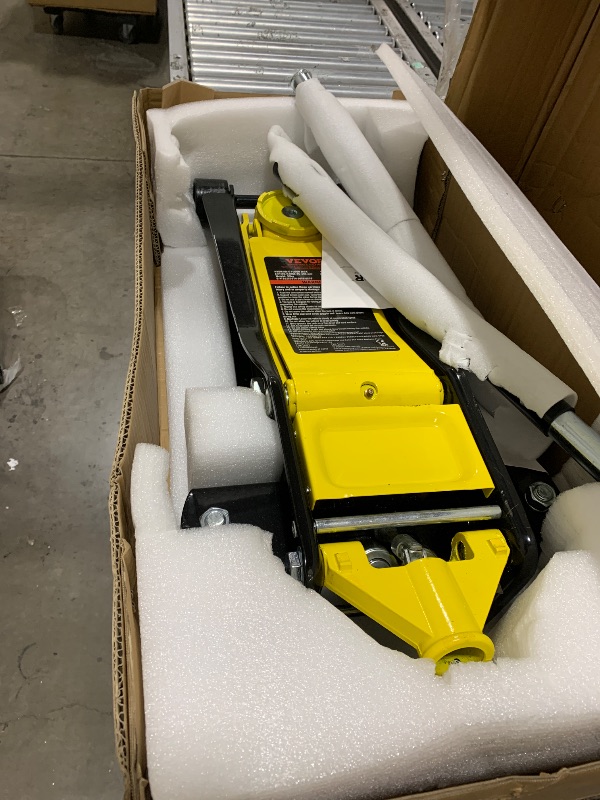 Photo 1 of VEVOR 3 Ton Low Profile, Heavy-Duty Steel Racing Floor Jack with Dual Pistons Quick Lift Pump, Lifting Range 3.35"-19.69"