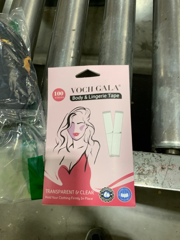 Photo 1 of VOCH GALA 100 Strips Double Sided Tape for Fashion and Clothes, Waterproof Fashion Clothing Tape, Fabric Tape to Skin, Strong Adhesive Body Tape, Clear Transparent for All Skin Shades