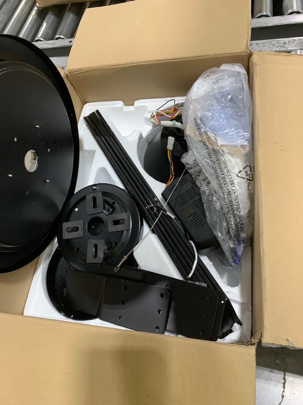 Photo 1 of TCL Ceiling Fans with Lights, 52 Inch Low Profile Ceiling Fan with Light and Remote Control, Flush Mount, DC Reversible Motor, Noiseless, 6 Speeds Ceiling Fan for Bedroom (Black)