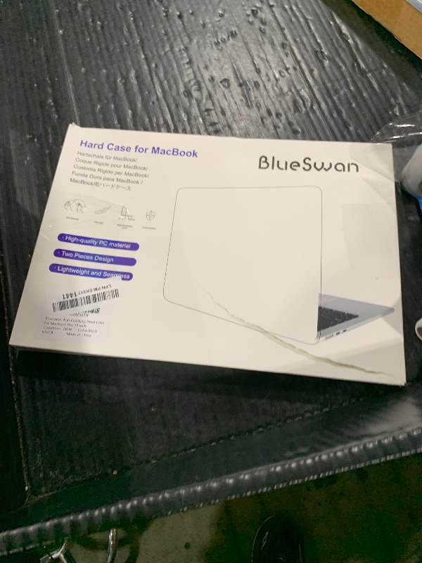 Photo 1 of BlueSwan Anti-Cracking Hard Shell Case Compatible with MacBook Pro 13 inch, M2/M1 2025 2022-2017 A2338 A2289 A2251 A2159 A1989 A1706 A1708, Anti-Fingerprint Soft TPU Bumper, Frosted Black