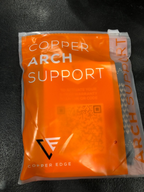 Photo 1 of Copper Edge Copper Arch Support for Plantar Fasciitis. 2 Half Socks/Sleeve Compression Brace for Women and Men. Orthotics Feet Pain Aid Fit for Flat/High/Fallen Arches, Foot Care (Copper)