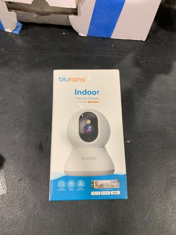 Photo 1 of blurams Indoor Camera 2K, Cameras for Home Security 5GHz, 360° Pet Camera w/Motion Tracking, Phone App, 2-Way Audio, IR Night Vision, Siren, Works with Alexa & Google Assistant