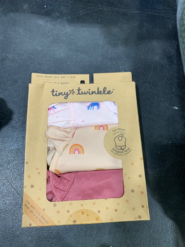Photo 1 of Tiny Twinkle Mess Proof Baby Bibs for Eating - Waterproof, Wipeable Bibs - Toddler Bibs - Travel Friendly - PFAS, PVC, BPA, Phthalate Free - Baby Food Bibs(3 Pack,Unicorn)