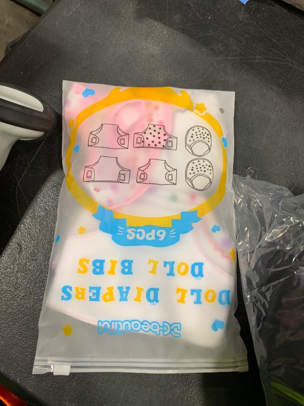 Photo 1 of DC-BEAUTIFUL 4 Pcs Doll Diapers Doll Underwear and 2 Pcs Doll Bibs for 14-18 Inch Baby Dolls, Suitable for Infant Baby Doll Girls Boys