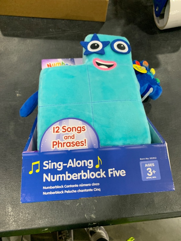 Photo 1 of hand2mind Sing-Along Numberblock Five Plush, Music Toys, Numbers for Toddlers, Preschool Learning Math Toys, Light Up Stuffed Animal Plushies, Counting Blocks, Soft Stuffies, Kids Birthday Gifts