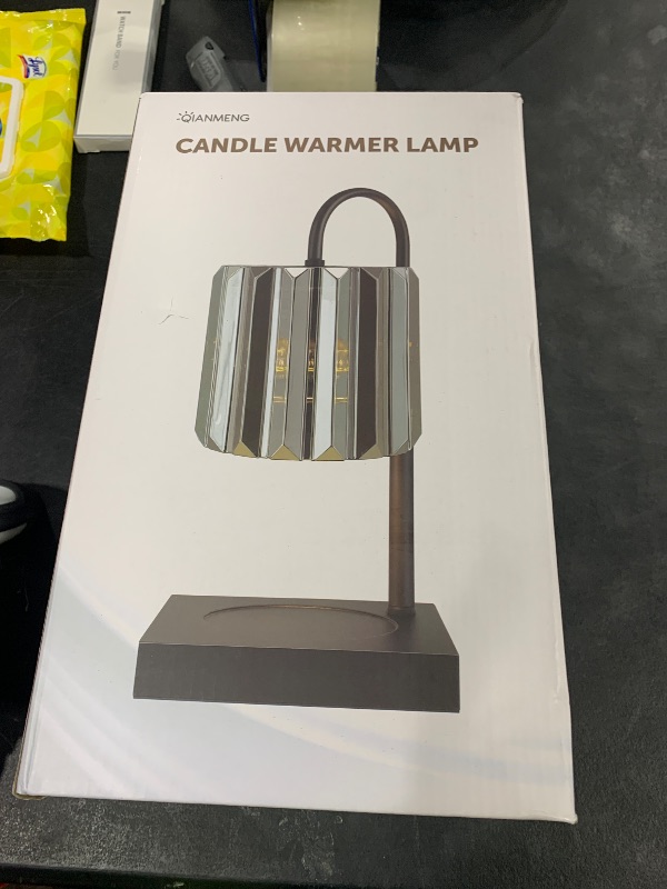 Photo 1 of Candle Warmer Lamp with Timer, Electric Candle Warmer for Jar Candles, House Warming Gifts, Modern Home Decor Dimmable Wax Melting Lamp with Large Head, Black, Glass