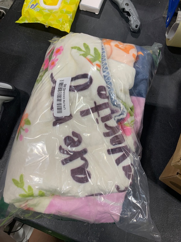 Photo 1 of Bedsure Birthday Blanket Gifts for Women - Soft Mom Blanket for Women as Decorations for Wife and Grandma, Patchwork, 50"x60"