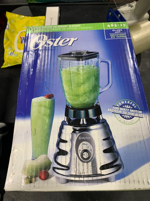 Photo 1 of Oster Retro Chrome 500 Watt Beehive blender 2 speed with 5 cup glass jar