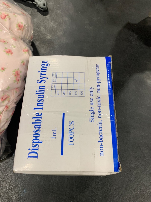 Photo 1 of U-100 1cc Syringes with 31g 5/16" (8mm) , Individually Wrapped, Pack of 100
