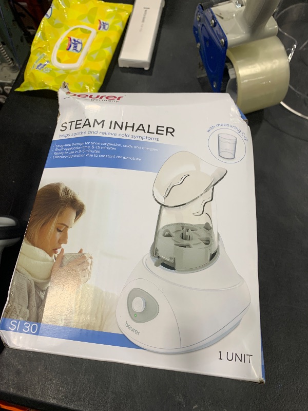 Photo 1 of Beurer SI30 Steam Inhaler for Sinus Congestion & Allergies, Drug-Free, Quick 3-5 Minute Setup, Ultra-Quiet, Face Steamer with Variable Steam Control, Universal Mask