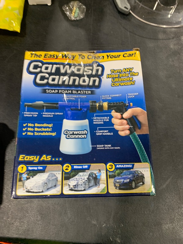 Photo 1 of Ontel Carwash Cannon Foam Blaster Nozzle Gun for Car, Truck, Boat & More - 5 Spray Settings, Just Spray & Rinse, No Residue or Film (Packaging May Vary)