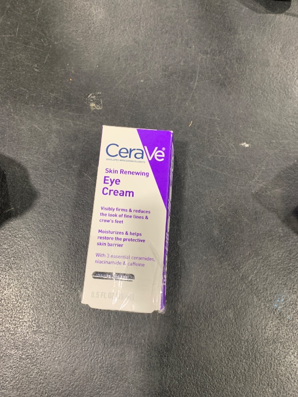 Photo 1 of CeraVe Skin Renewing Eye Cream For Wrinkles, Under Eye Cream With Peptides + Caffeine + Niacinamide, For Wrinkles & Crows Feet, Paraben Free & Opthalmologist Tested