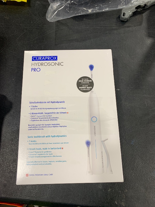 Photo 1 of Curaprox Hydrosonic Pro Sonic Toothbrush – for Sensitive Teeth, Implants and Braces | Professional Cleaning at Home | Set with Three Brush Heads