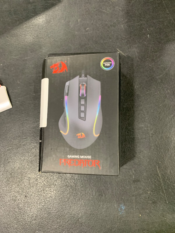 Photo 1 of Redragon M612 Predator RGB Gaming Mouse, 8000 DPI Wired Optical Mouse with 11 Programmable Buttons & 5 Backlit Modes, Software Supports DIY Keybinds Rapid Fire Button