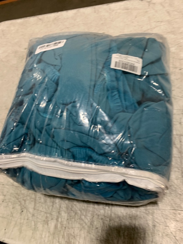 Photo 1 of WEERRW 4 Pieces Velvet High Stretch Couch Covers for 3 Cushion Couch Sofa Slipcovers, Washable Furniture Protector with Non Slip Elastic Bottom, Feature Soft Plush Fabric, Peacock Blue, Largei