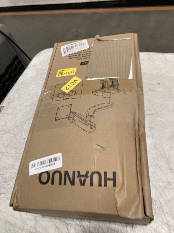 Photo 1 of HUANUO Heavy Duty Monitor Arm for Ultrawide Screens up to 49", Holds 40 lbs,Aluminum Ultrawide Screen Desk Mount,Fully Adjustable Single Monitor Mount with C-clamp, Grommet Base, Max VESA 100x100
