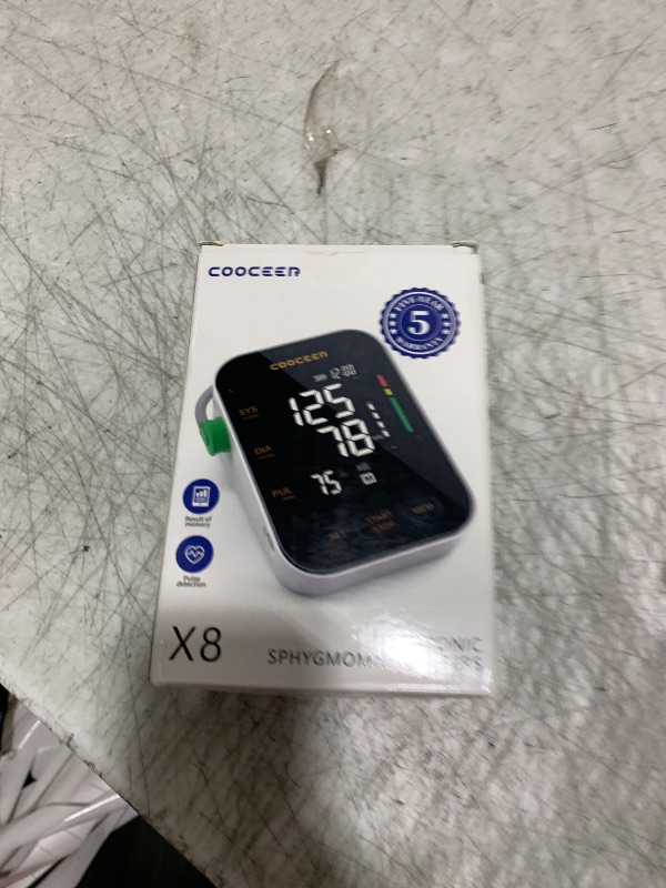 Photo 1 of Automatic Blood Pressure Monitor: X8 Digital Blood Pressure Machine Upper arm for Home use with Adjustable BP Cuff(8.7-16.5") - Large Backlit Display (Black)