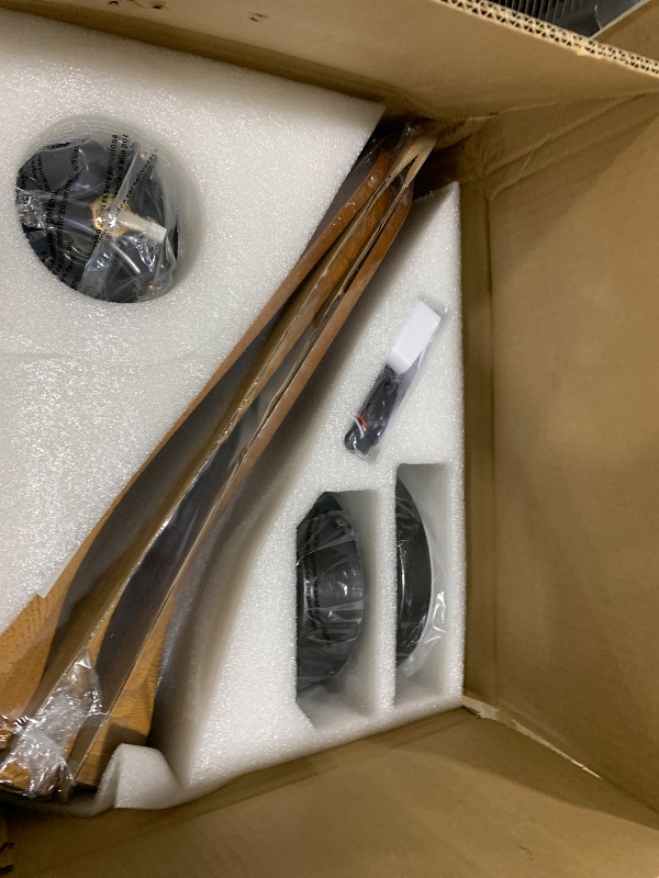 Photo 1 of FUJIBONNY 42-Inch Ceiling Fan with Lights, Remote Control, Flush Mount, Dimmable, Reversible, Wood Blades, Power-Off Memory, Quiet DC Motor – Modern Hugger Ceiling Fan for Living Room, Bedroom, Patio