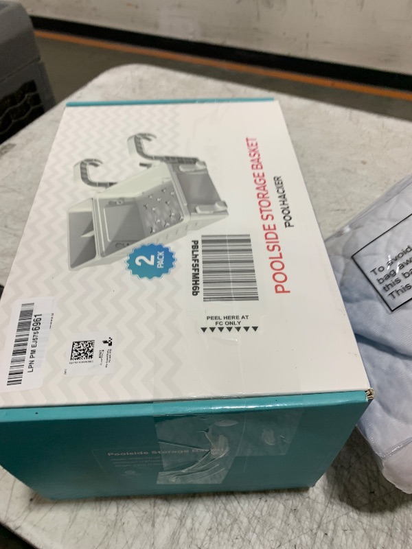 Photo 1 of [PATENTED] POOLHACKER 2025 Upgrade 2 Sets Poolside Storage Basket - Original Above Ground Pool Accessories, Swimming Pool Storage Basket with Pool Cup Holder, Poolside Storage to Organize Cup Towel