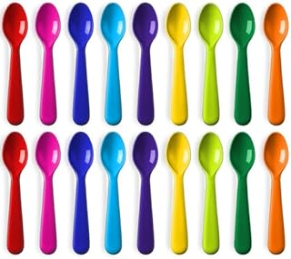 Photo 1 of PLASKIDY Toddler Utensils Set of 18 Plastic Kids Utensils Forks and Spoons - BPA FREE/Dishwasher Safe Toddler Flatware Set Brightly Colored Children's Safe Silverewre Cutlery Set