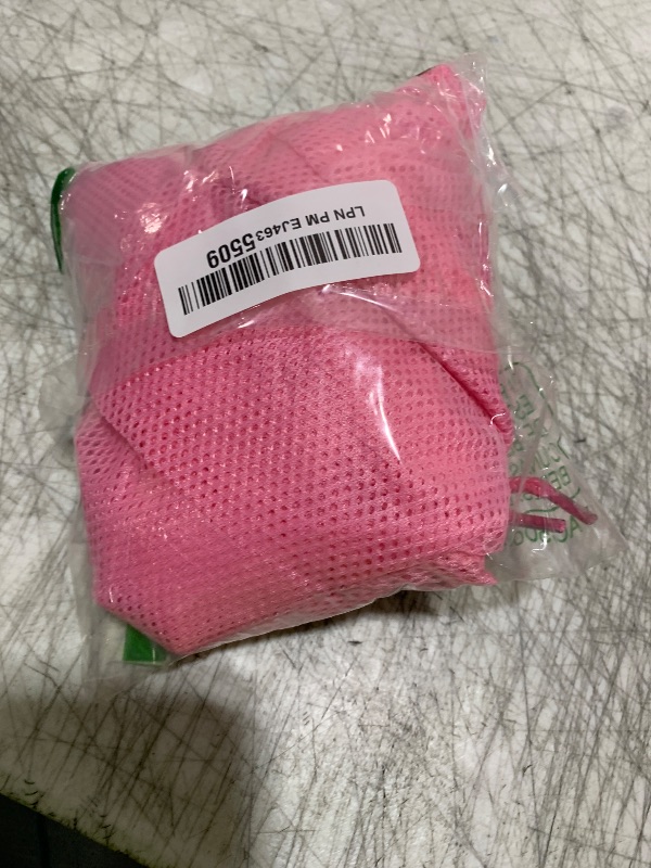 Photo 1 of Patelai 5 Pcs Cat Bathing Bag Set Cat Grooming Bag Adjustable Pet Shower Net Muzzles Nail Clipper Tick Remover Tool Massage Brush(Pink)