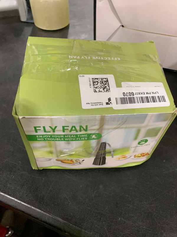 Photo 1 of Fly Fans for Tables, Fly Fan Outdoor Indoor Keep Flies Away, Table Top Spinner with Holographic Blades, Flies Deterrent for Picnic, Restaurant, Party, Home, BBQ (4 Pack)