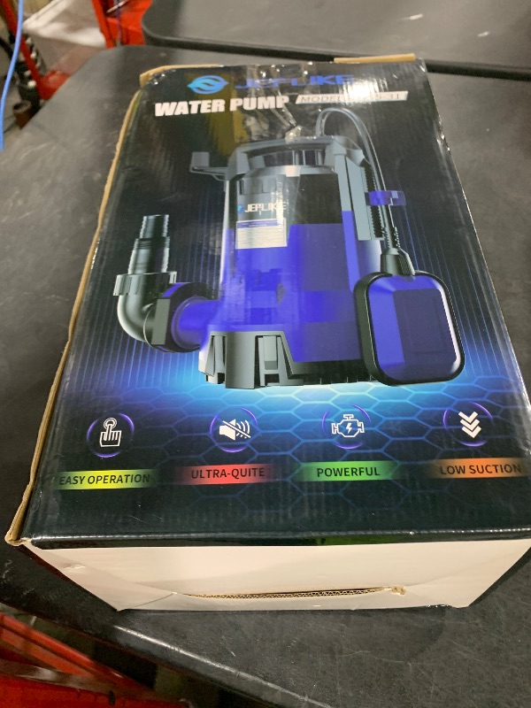 Photo 1 of Automatic Submersible Water Pump 1/3 HP 3050 GPH - Sump Pump with Float Valve by Auto or Manual Swith - Utility Use for Pool Flooded Basement shallow well