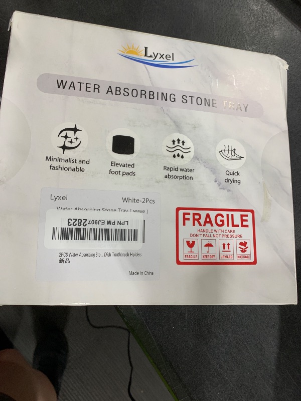 Photo 1 of 2PCS Water Absorbing Stone Tray, Fast Drying Stone Sink Tray, Water Absorbent Diatomite Trays, Stones Soap Trays, Diatomite Coasters for Kitchen Sink Bathroom Counter, Hand Soap Dish & Holders