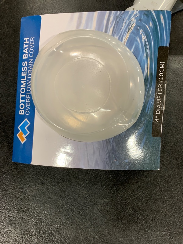 Photo 1 of Mindful Design Bottomless Bath | Overflow Drain Cover for Tub | Best Gifts for Mom, Spa & Bath Accessories | Drain Block, Water Stopper Plug | Bath Essentials for Women | 4" Diameter, Clear