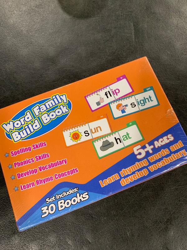 Photo 1 of 30 Read and Rhyme Flip Books, Word Family Build Book, ABC Vocabulary Flashcards, Kindergarten Sight Word Flash Cards, Reading Flip Books for Kids, Homeschool Supplies