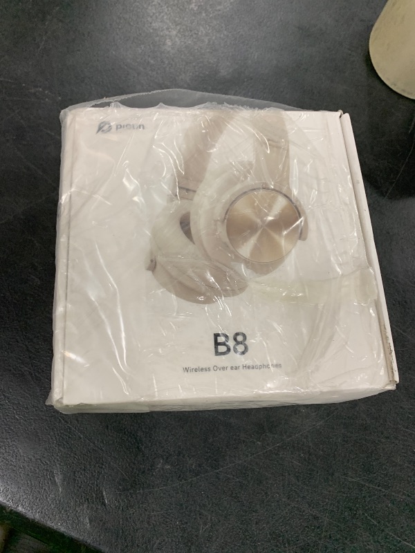 Photo 1 of Picun B8 Bluetooth Headphones, 120H Playtime Headphone Wireless Bluetooth with 3 EQ Modes, Low Latency, Hands-Free Calls, Over Ear Headphones for Travel Home Office Cellphone PC Khaki White