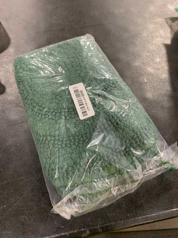 Photo 1 of DII Crochet Collection Reversible Bath Mat, Small Oval, 17x24, Dark Green